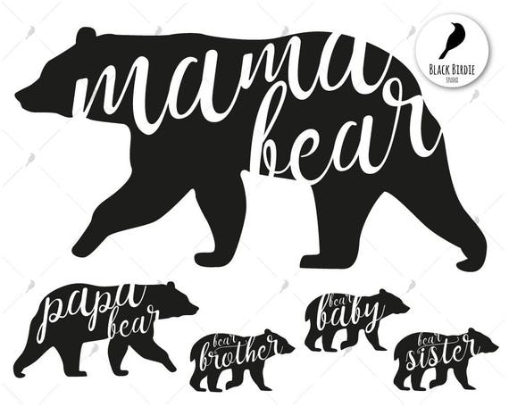 Mama Bear Svg Clipart Family Mama Bear Svg Clipart Family