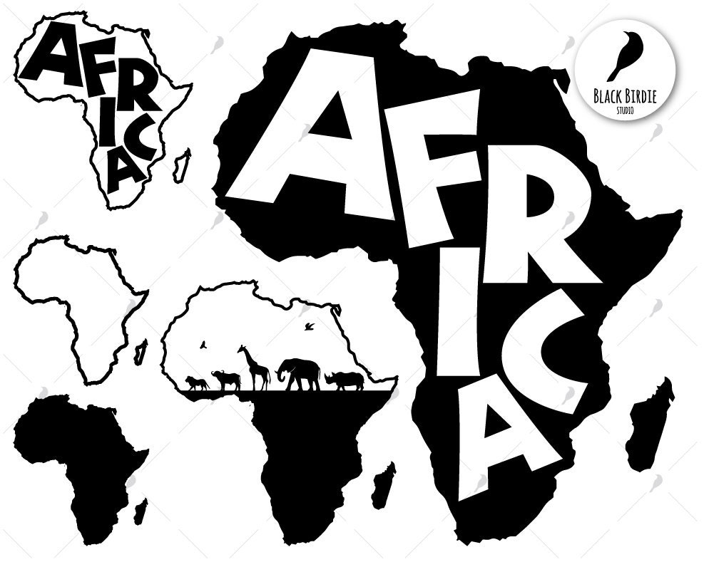 Download Africa svg africa clipart africa map svg black africa svg | Etsy