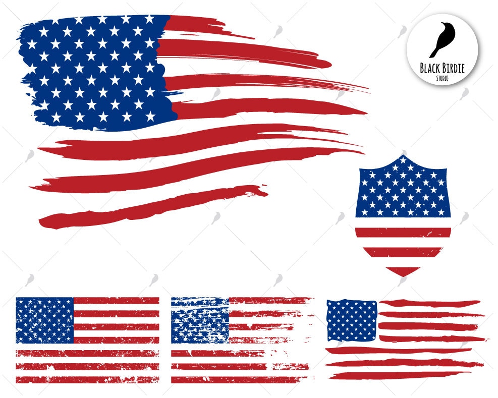 Download US flag svg distressed flag svg US flag clipart american | Etsy