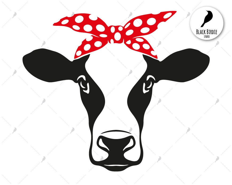 Download Cow head bandana svg cow svg cow bandana svg farm svg | Etsy