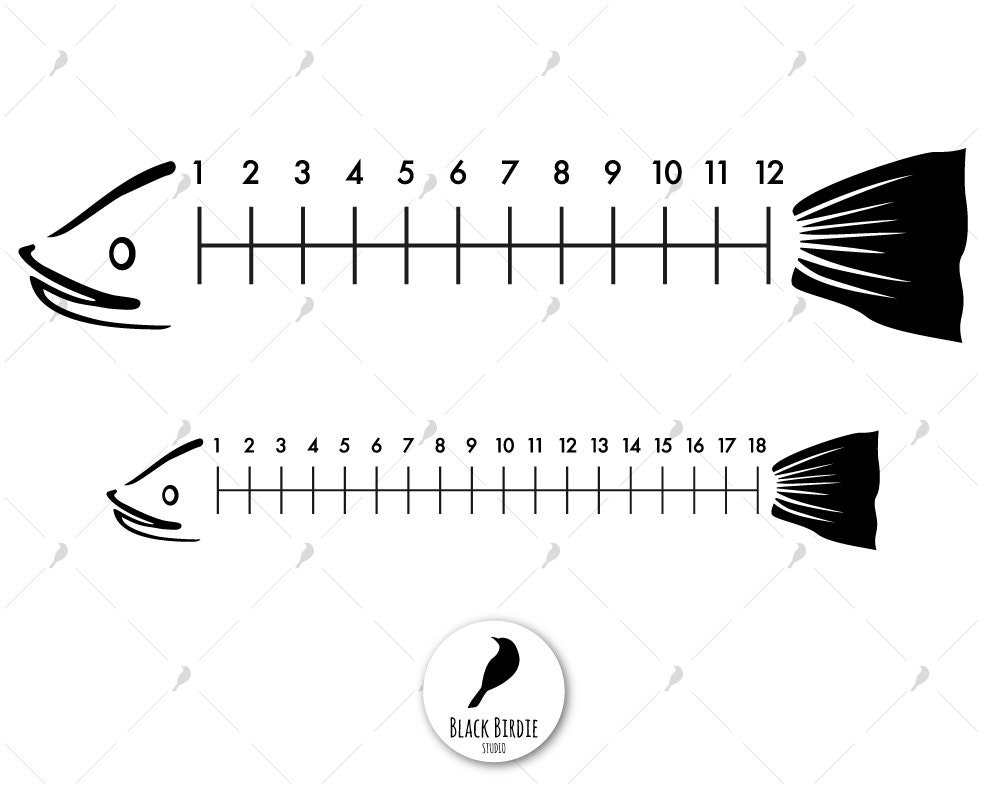 Download Fish ruler svg fish ruler clipart fish svg fish clipart | Etsy