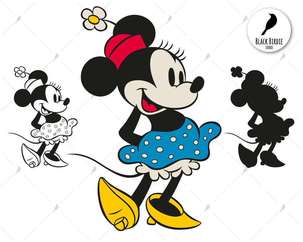 Download Retro Minnie Mouse svg Minnie Mouse clipart Minnie svg | Etsy