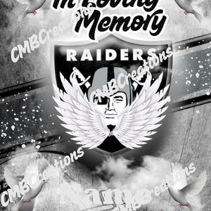 Modèle d'image commémorative des Raiders