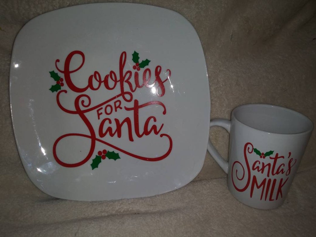 Cookies for Santa Plate and Mug Set Etsy