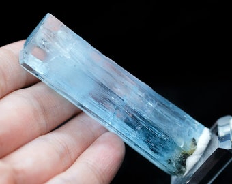 6.5cm Large Blue Beryl var. Aquamarine Etched Crystal from Shigar Valley, Pakistan