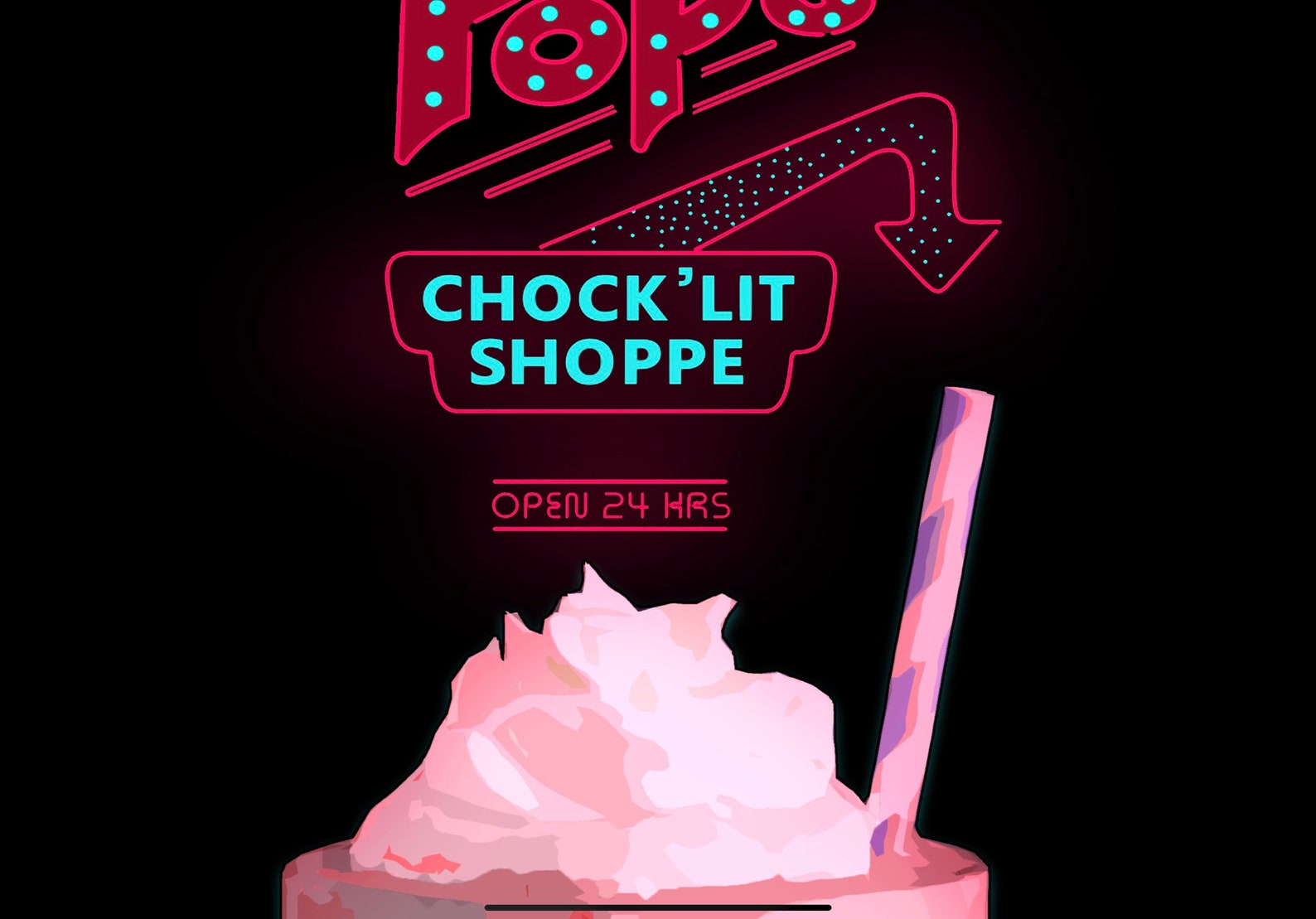 Pop's Chock' Lit Shoppe Milkshake Riverdale Poster Etsy