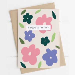 Félicitations carte de fleurs
