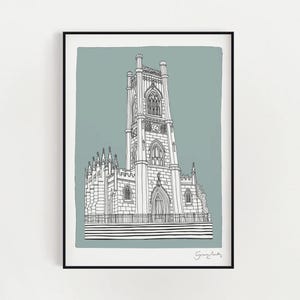 Print Bombed Out Church Liverpool