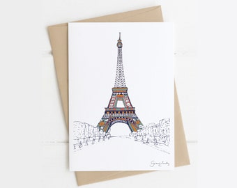 Paris card - Eiffel tower card