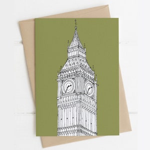 Big Ben card olive