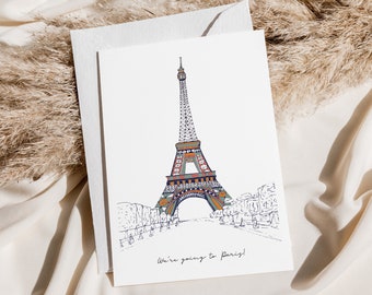 Paris surprise trip card - We're going to Paris card - Personalised card