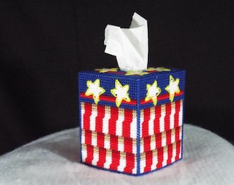 Funda para pañuelos con la bandera estadounidense