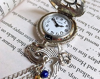 New Fashion HP Ravenclaw School Symbol Eagle Quartz Pocket Watch