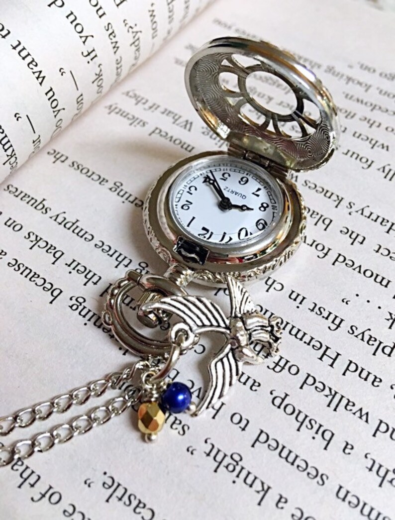 Ravenclaw Inspired Harry Potter Inspired Pocket Watch Necklace Potter