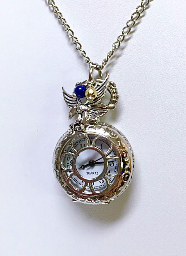 New Fashion HP Ravenclaw School Symbol Eagle Quartz Pocket Watch