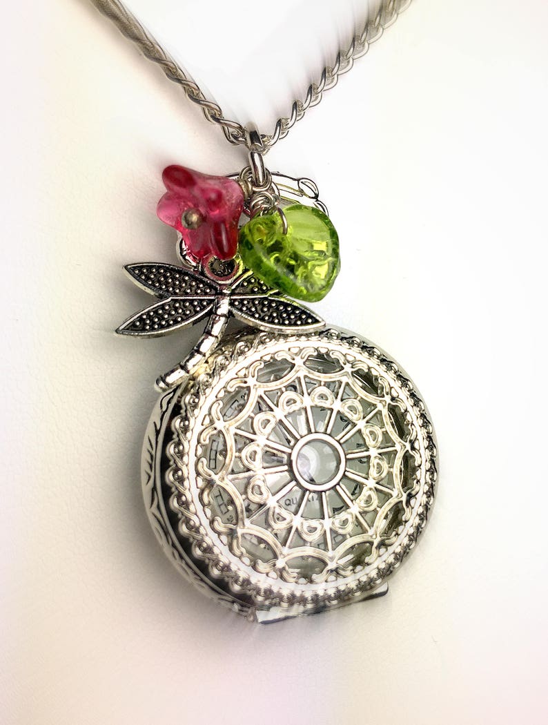 Pocket Watch Necklace Long Necklace Pocket Watch Pendant Necklace Gift