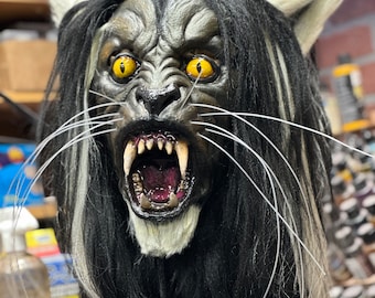 Michael Jackson Replica Thriller Werecat Mask or Display with hands.