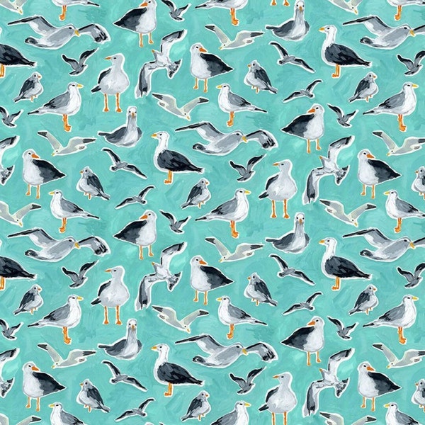 Summertime Teal Seagulls ST-DJL2432TEAL by Dear Stella