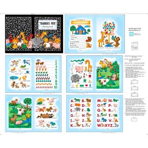 Teacher's Pet Book Panel 27254 X by QT Fabrics