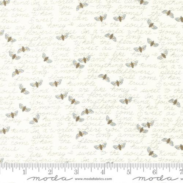 Honey Lavender Dove Grey bees 56084 15 by Moda Fabrics