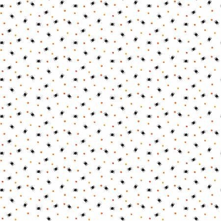 White Tiny Spiders and Dots by Timeless Treasures CD2935-WHITE