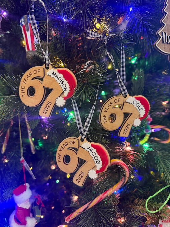 67 Ornament, Christmas Ornament, Custom Ornament, Kid's Holiday Ornament