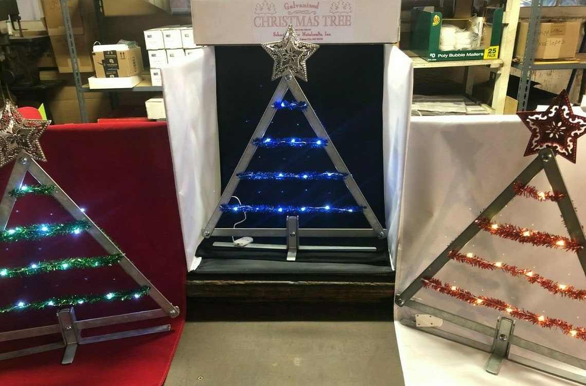 Metal Tabletop Christmas Tree Decoration for Mantel Cubicle Etsy