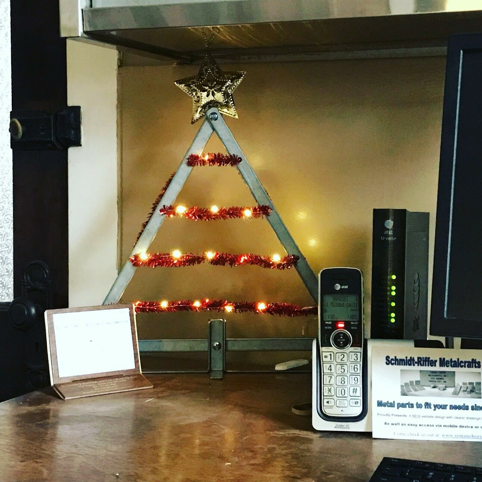 Metal Tabletop Christmas Tree Decoration for Mantel Cubicle Etsy