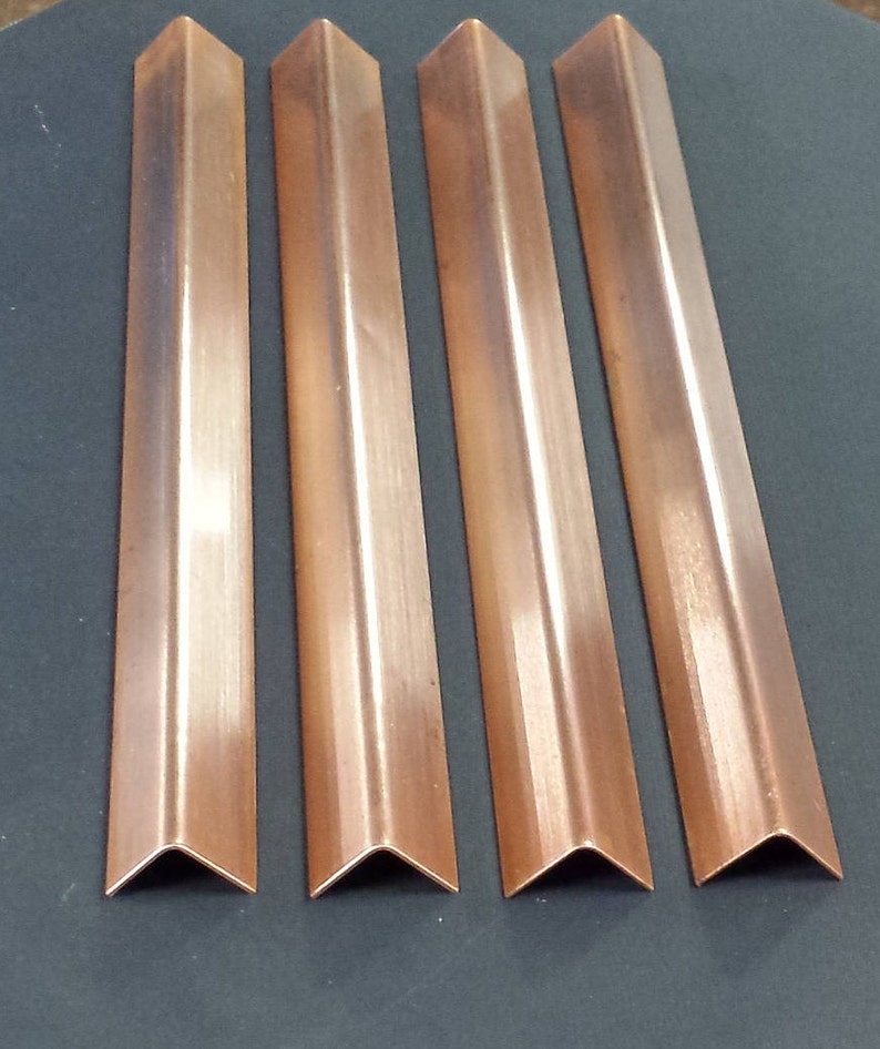 Copper Sheet Angle .027 20oz. 22 gauge 1/2 x 1/2 x 8 4 pc. Etsy.de