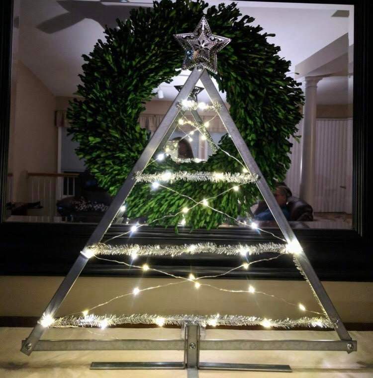 Metal Tabletop Christmas Tree Apartment Christmas Rustic Etsy