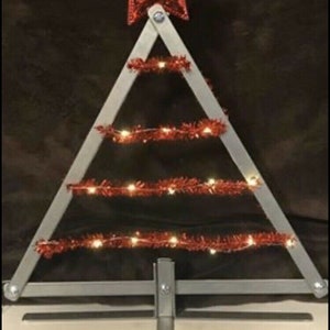 Metal Tabletop Christmas Tree Decoration for Mantel, Cubicle, Desk Made ...