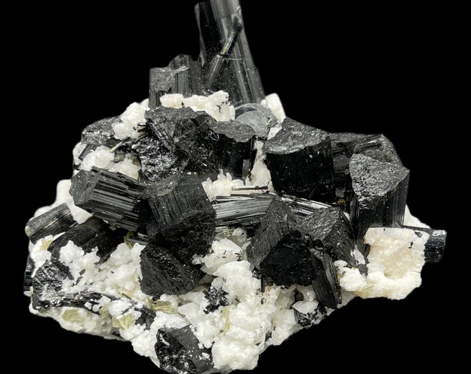Cobble Creek: Black Tourmaline in Feldspar with Mica from Pakistan - Natural - Raw - Self Standing