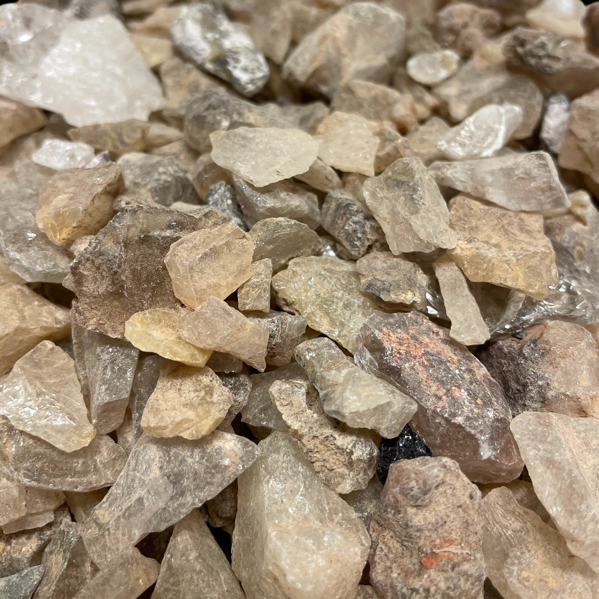 1 LB Rutilated Quartz Chips/Frags/Pieces from Brazil Natural Raw Rough