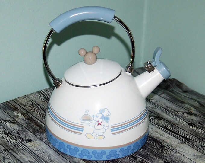 Vintage Disney Tea Kettle Mickey Mouse Gourmet Chef Mickey Mouse Etsy
