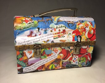Santa's Lunch Box • Decoupaged with Images from Little Golden Books