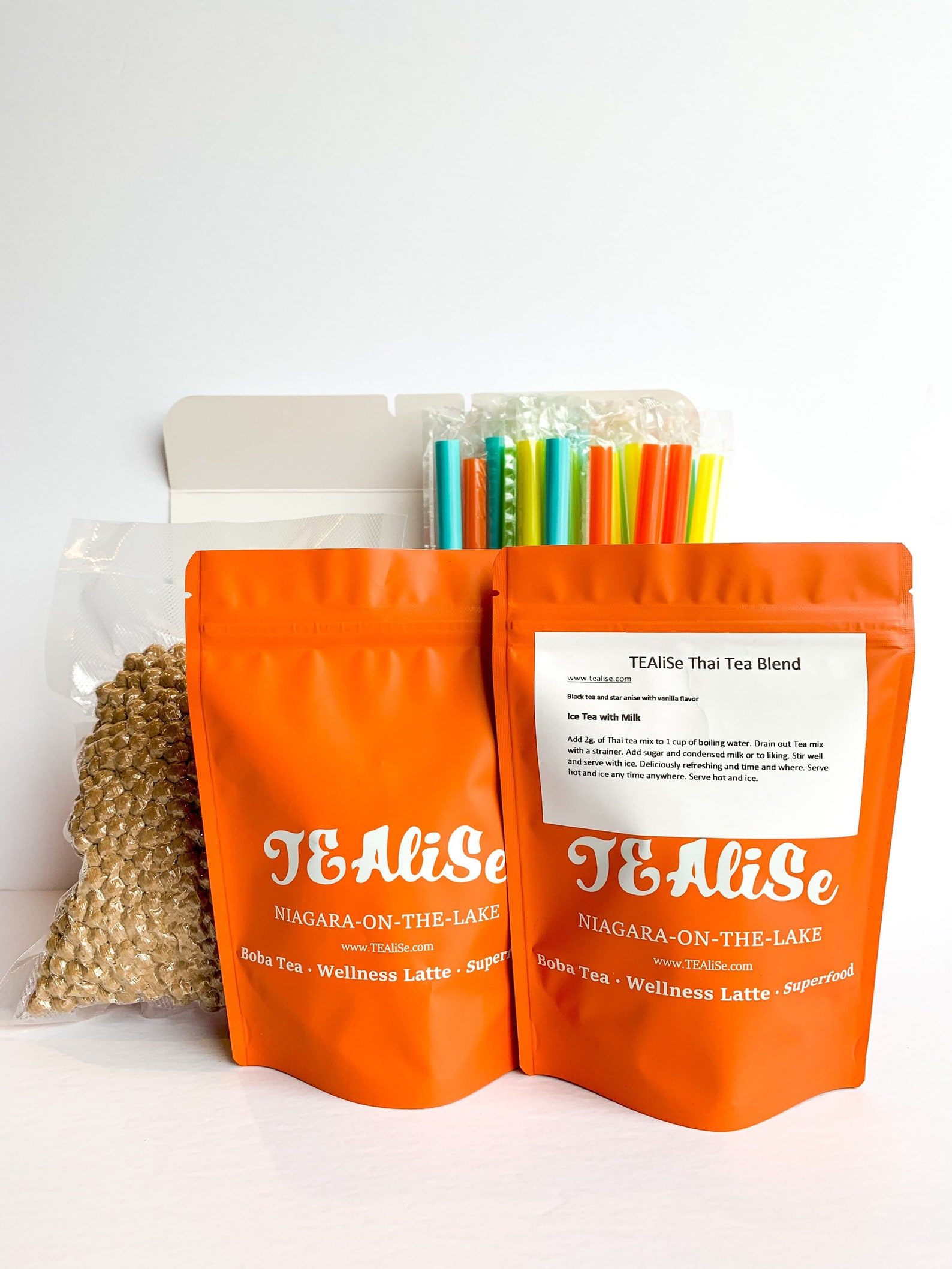 TEAliSe Thai Chai Boba Tea Kit Tea Boba Jumbo Straws Tapioca Etsy