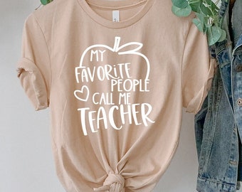 My favorite people call me teacher, Teacher life, SVG, PNG, Dxf and EPS cut file, Cricut and Silhouette