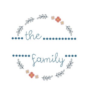 Family Monogram, 5x7,6x10  hoop, machine embroidery, INSTANT DOWNLOAD, file formats pes, dst, jef, hus, exp, xxx, vip