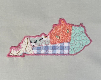 Gewatteerde Kentucky-appliqué, 4,5,6,7,8 inch hoepel, machinaal borduren, zigzagrand board