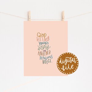 Your story printable / quote print / instant download