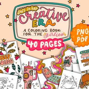 Creative Era: A Digital Coloring Book for the Girlies | Adult Coloring book | Trendy | Procreate | Digital Coloring book | Girly Coloring