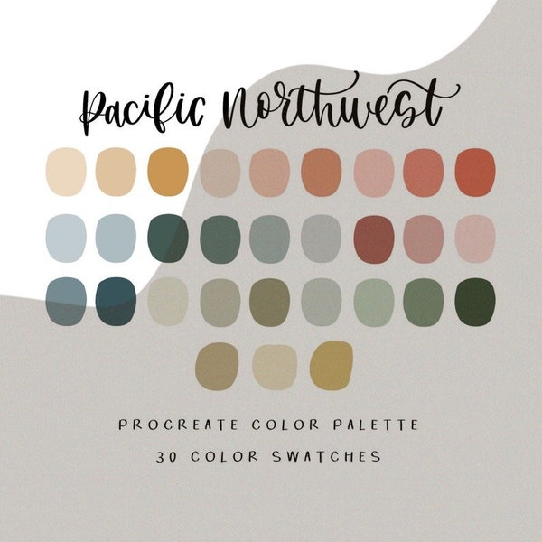 PNW Procreate Color palette / procreate palette/ iPad Pro