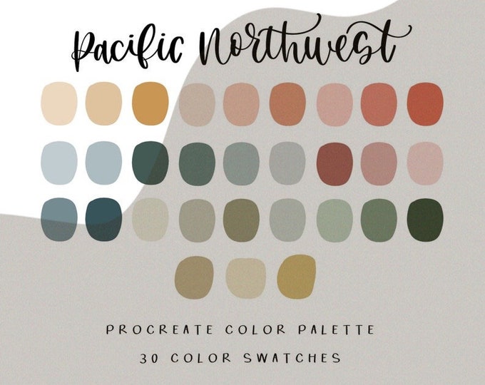PNW Procreate Color Palette / Procreate Palette/ iPad Pro - Etsy