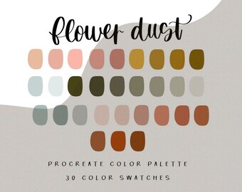 Polvere di fiori procreare tavolozza / procreare tavolozza dei colori / download istantaneo