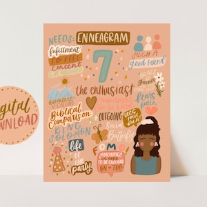 Enneagram 7 print/digitale download/de liefhebber