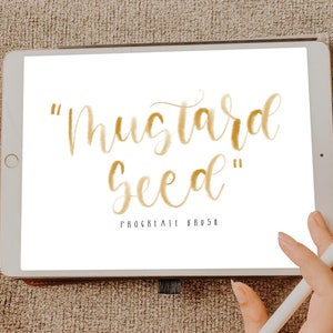 Mustard Seed procreate brush / watercolor brush / procreate watercolor