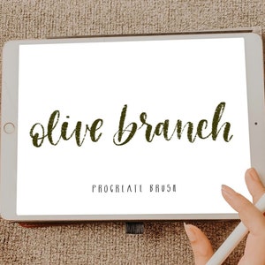 Olive Branch procreate brush / calligraphy brush / iPad lettering