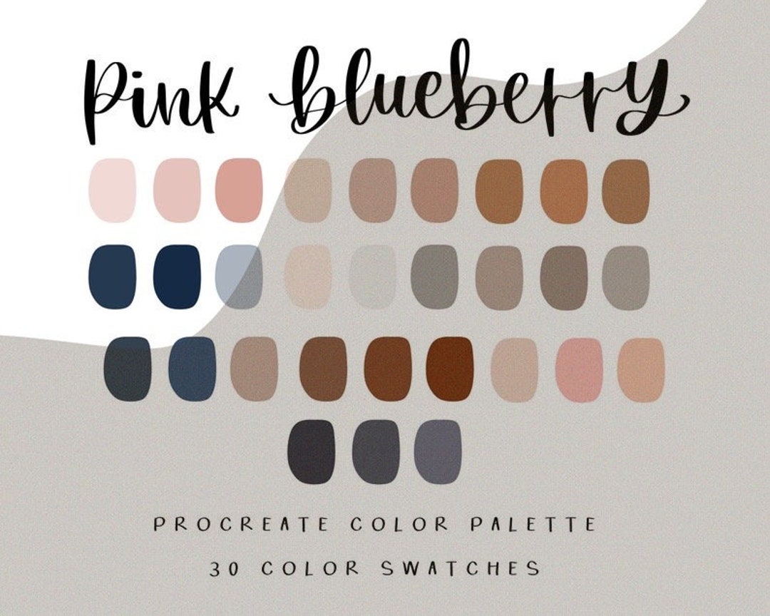 Blueberry Pink Color Pink Blueberry Procreate Palette/procreate Color Palette/instant ...
