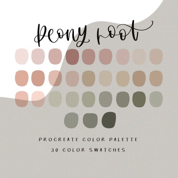 Peony Root Procreate Color Palette/procreate Tool/instant | Etsy