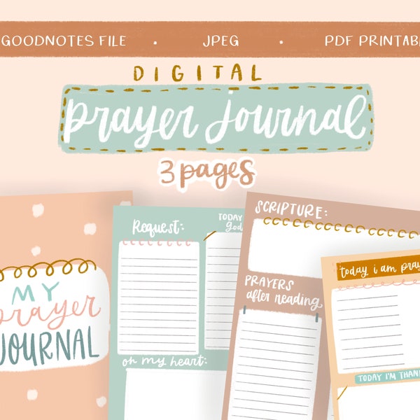 Digital Prayer Journal/Instant Download/Digital